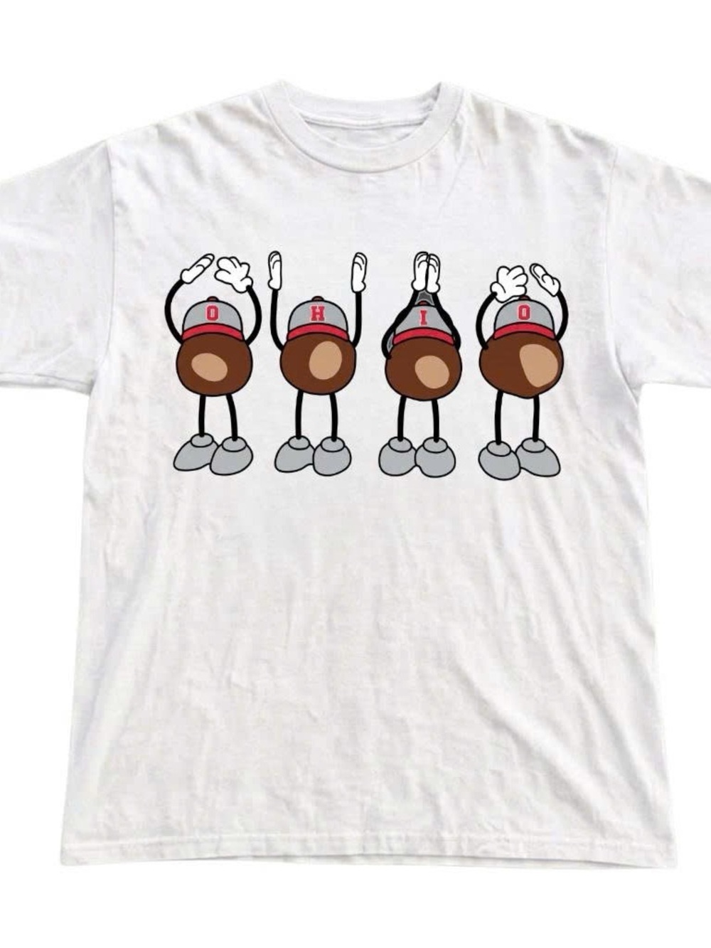 White Graphic Ohio State Mascot Tee